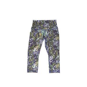 Lululemon Wunder Under Crop II Full-On Luxtreme Roll Down Floral Sport White 8